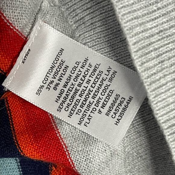 Halogen Multi Colored Striped 3/4 Length Sleeve Sweater Size‎ L NWT - Picture 8 of 8